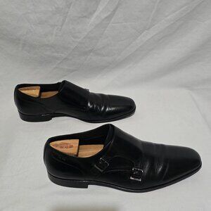 Hugo Boss Leather Monk Strap Men's Shoes - Black - Sz 12 US